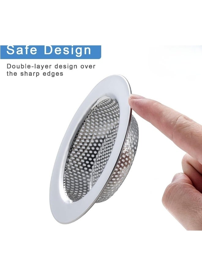 هابي هوم مصفاة حوض ستانلس ستيل باللون الفضي مقاس 11.5 سم – فلتر تصريف قوي مقاوم للصدأ لالتقاط بقايا الطعام والشعر والشوائب – مقاس عالمي مناسب لأحواض المطبخ والحمام والدش والمرحاض وحوض الغسيل وفتحات تصريف البلكونة – تصميم متين مصقول سهل التنظيف وقابل لإعادة الاستخدام - Image 5